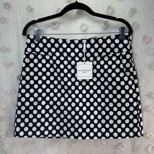 NWT Zac & Rachel Women’s Black and White Polka Dot Mini Skort Size 10P